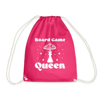 Board Game - Drawstring Bag - fuchsia - Front