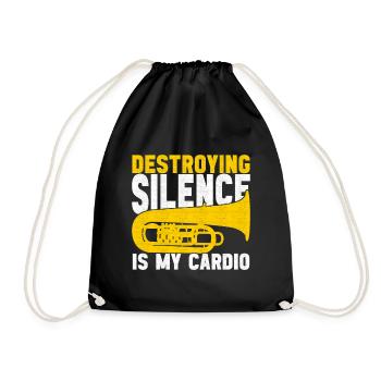 Tuba tuba player - Drawstring Bag - black - Front