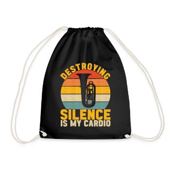 Tuba tuba player - Drawstring Bag - black - Front