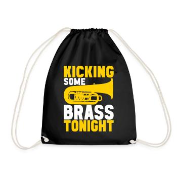 Tuba tuba player - Drawstring Bag - black - Front