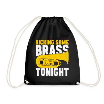 Tuba tuba player - Drawstring Bag - black - Front