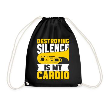 Tuba tuba player - Drawstring Bag - black - Front