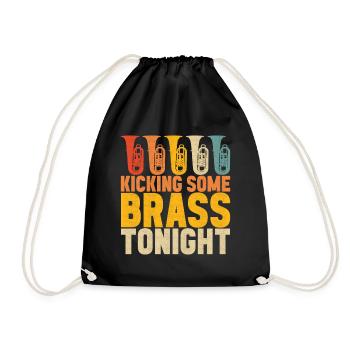 Tuba tuba player - Drawstring Bag - black - Front