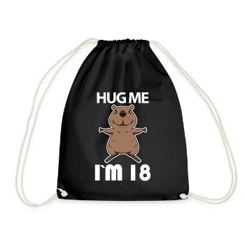 18 ans - 18 ans - câlin - Sac de sport léger - noir - Devant