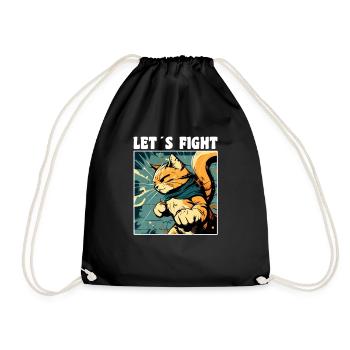 Karaté Chat - Sac de sport léger - noir - Devant