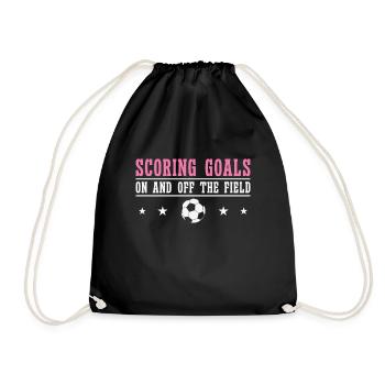 Journée internationale de la femme Objectif de la puissance du football féminin - Sac de sport léger - noir - Devant
