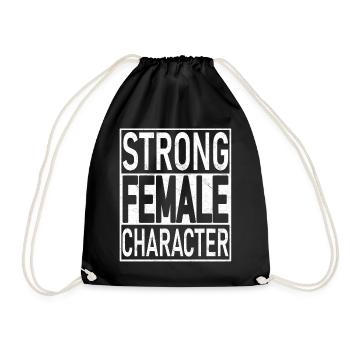 Strong Female Character - Drawstring Bag - black - Front