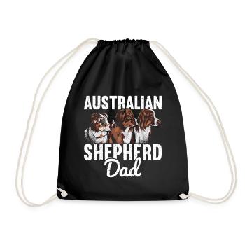 Australian Shepherd - Drawstring Bag - black - Front