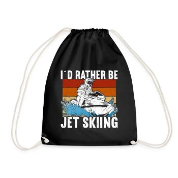 Jet Ski Jet Skiing - Drawstring Bag - black - Front