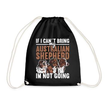 Australian Shepherd - Drawstring Bag - black - Front