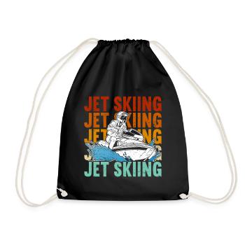 Jet Ski Jet Skiing - Drawstring Bag - black - Front