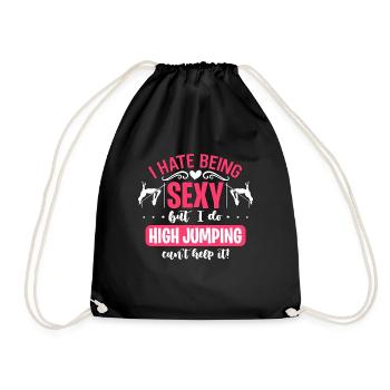 Saut en hauteur Je déteste être sexy mais j’adore courir - Sac de sport léger - noir - Devant
