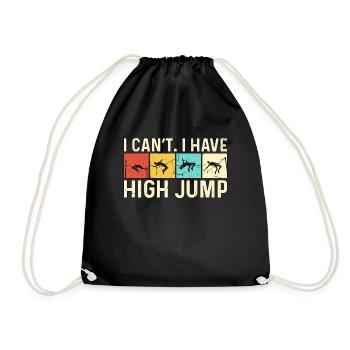 High Jump I Can't I Have High Retro Loves Jumping - Turnbeutel - Schwarz - Vorne