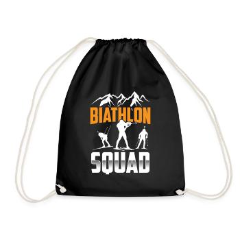 Biathlon Team Sport Biathlete Biathlete Biathlons - Drawstring Bag - black - Front
