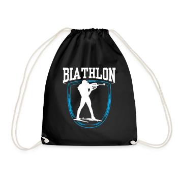 Biathlon Biathlete Biathlons Biathlete Sport - Drawstring Bag - black - Front