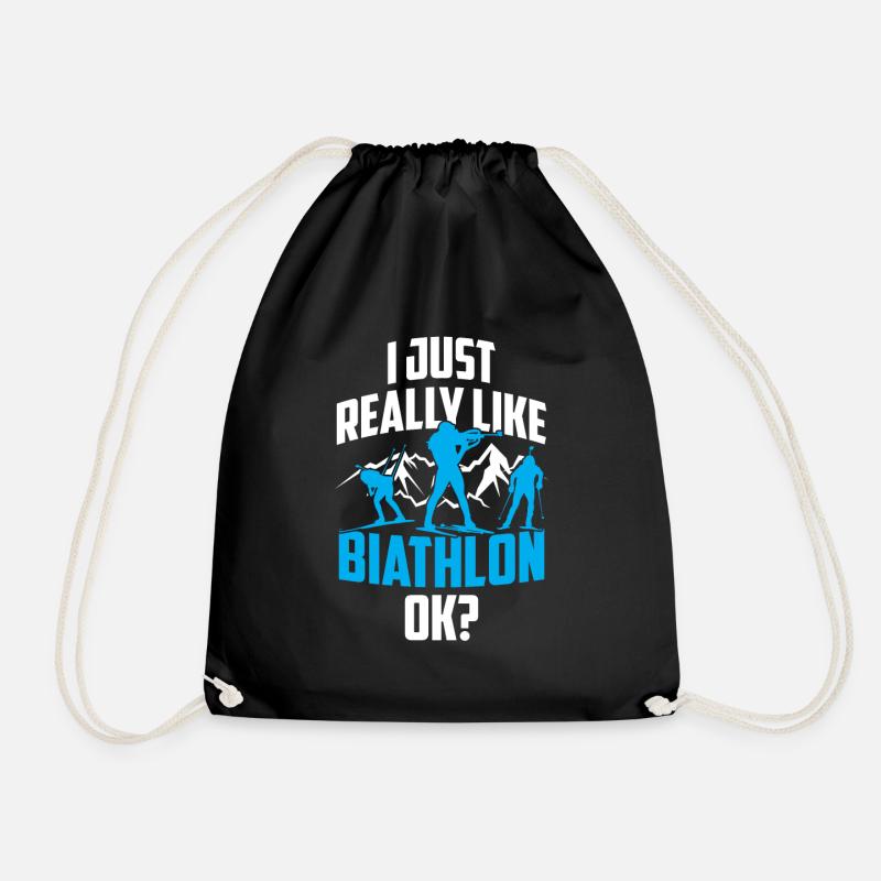 Ich Mag Biathlon Einfach Sehr Biathletin Biathlet - Turnbeutel - Schwarz