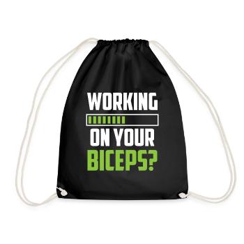 Travaillez vos muscles d’entraînement des biceps qui bouclent les muscles - Sac de sport léger - noir - Devant