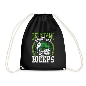 Parlons de mon entraînement de boucles musculaires biceps - Sac de sport léger - noir - Devant