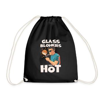 Conception en verre soufflé à la main pour souffleur de verre - Sac de sport léger - noir - Devant