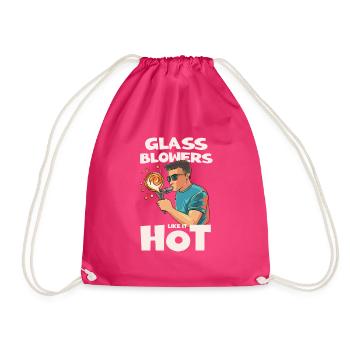 Conception en verre soufflé à la main pour souffleur de verre - Sac de sport léger - fuchsia - Devant