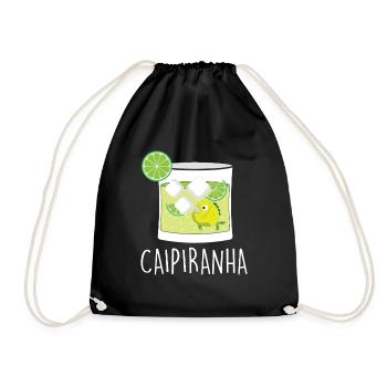 Caipirinha Cocktail Piranha Caipirinha - Turnbeutel - Schwarz - Vorne