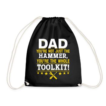 Papa you're not just awesome - Father's Day idea - Drawstring Bag - black - Front