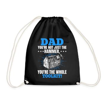 Papa you're not just awesome - Father's Day idea - Drawstring Bag - black - Front