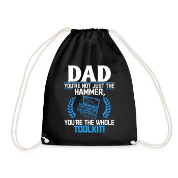 Papa you're not just awesome - Father's Day idea - Drawstring Bag - black - Front