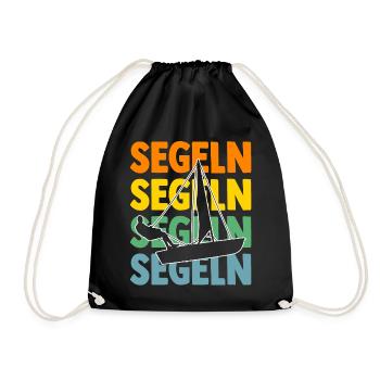 Segelboot Segler Segeln - Turnbeutel - Schwarz - Vorne
