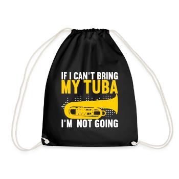 Tuba tuba player - Drawstring Bag - black - Front