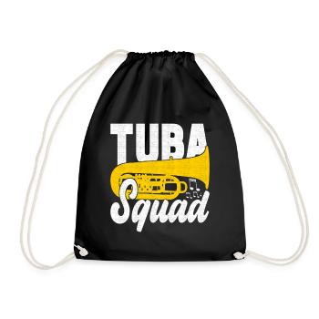 Tuba tuba player - Drawstring Bag - black - Front