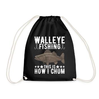 Pêcheurs à la ligne de pêche au doré jaune - Sac de sport léger - noir - Devant