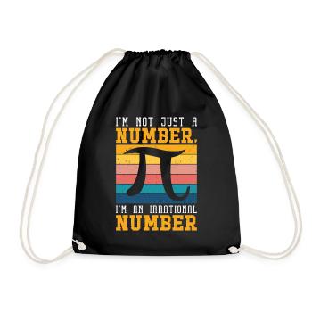 Pi Tag Retro Mathématiques Pi Symbol Mathématiques Nombre - Sac de sport léger - noir - Devant