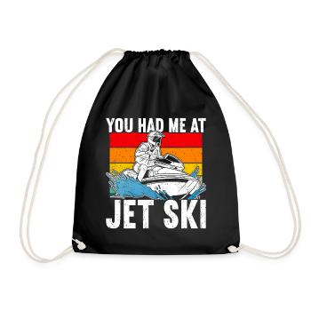 Jet Ski Jet Skiing - Drawstring Bag - black - Front