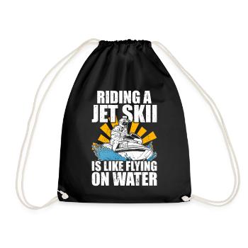Jet Ski Jet Skiing - Drawstring Bag - black - Front