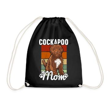 Cockapoo - Drawstring Bag - black - Front