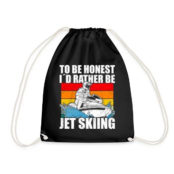 Jet Ski Jet Skiing - Drawstring Bag - black - Front