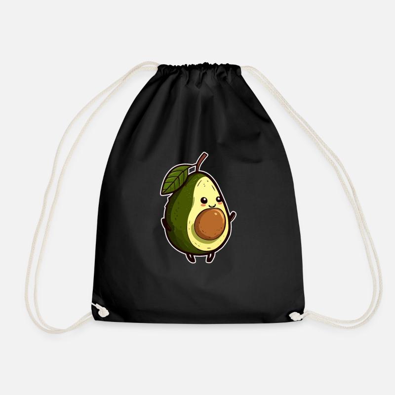 Avocado - Turnbeutel - Schwarz