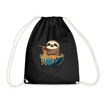 Mais le premier ramen doux paresseux mange des ramen - Sac de sport léger - noir - Devant