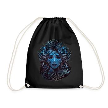 Verseau, déesse grecque antique, signe du zodiaque astrologique - Sac de sport léger - noir - Devant