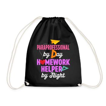 Aide-enseignante enseignante - Sac de sport léger - noir - Devant