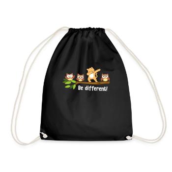 Be Different Lion Be You Autism Awareness Lion - Drawstring Bag - black - Front