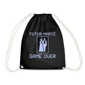 Futur Marié Game Over Enterrement Vie Garçon EVG - Sac de sport léger - noir - Devant