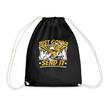 Just Gonna Send It Schneemotorrad Snowmobile - Turnbeutel - Schwarz - Vorne