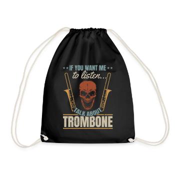 Si vous voulez que je vous écoute, parlez de Trombone Trombone - Sac de sport léger - noir - Devant