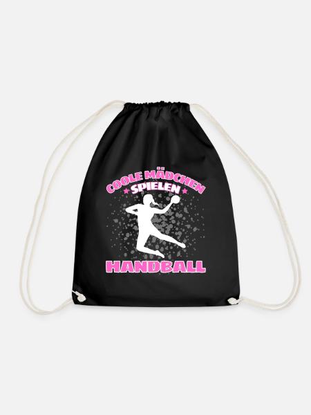 COOLE MÄDCHEN SPIELEN HANDBALL Handballer - Turnbeutel - Schwarz