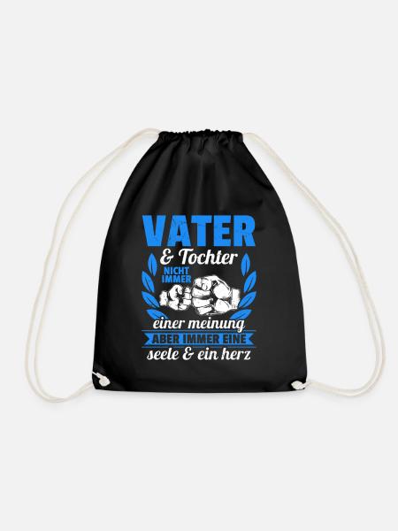 Vater & Tochter - nicht immer einer meinung - Turnbeutel - Schwarz