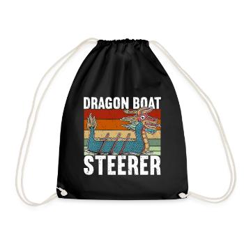 Drachenboot - Turnbeutel - Schwarz - Vorne