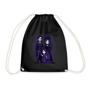 Victorian Goth Family - Gothic - Drawstring Bag - black - Front