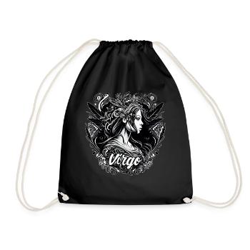 Ancient Greek Virgo Goddess Zodiac Astrology Horos - Drawstring Bag - black - Front